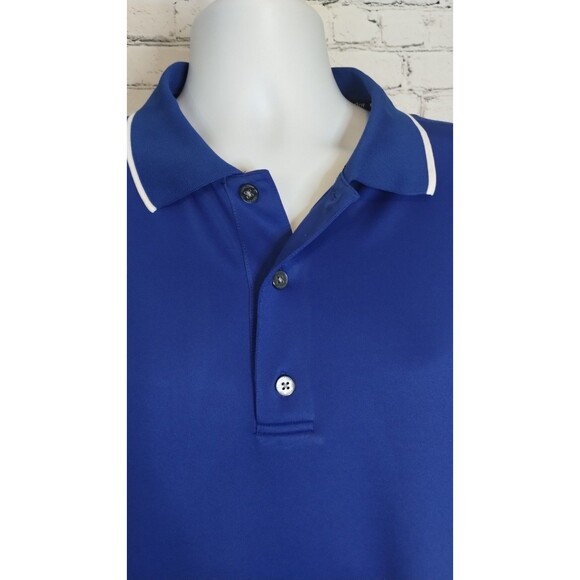 Footjoy royal blue short sleeve polo with white trim - mens Size xlarge - Picture 3 of 9